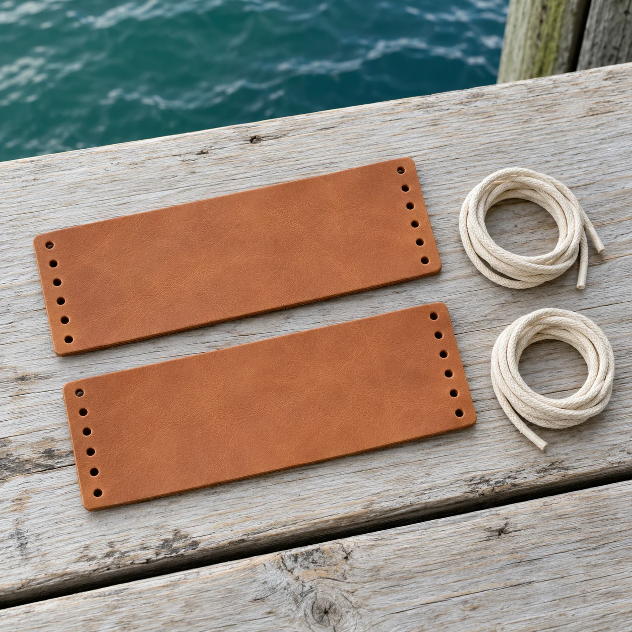 Oar Leather Wrap Pair
